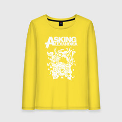 Лонгслив хлопковый женский Asking alexandria монстер, цвет: желтый
