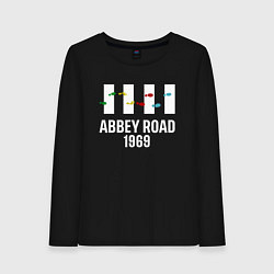 Лонгслив хлопковый женский THE BEATLES ABBEY ROAD, цвет: черный