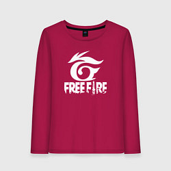 Женский лонгслив Free Fire - белый лого