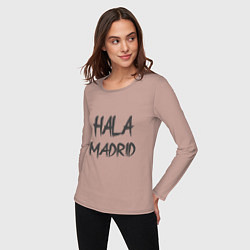 Лонгслив хлопковый женский Hala - Madrid, цвет: пыльно-розовый — фото 2
