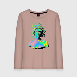 Женский лонгслив Gorgon Medusa Vaporwave Neon