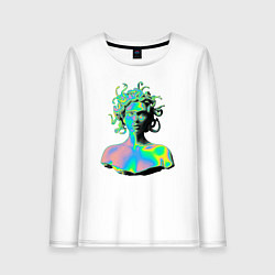 Женский лонгслив Gorgon Medusa Vaporwave Neon