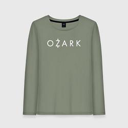 Женский лонгслив Ozark white logo