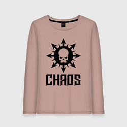 Женский лонгслив Эмблема Хаоса с черепом