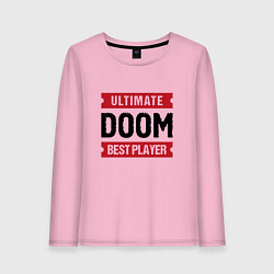 Лонгслив хлопковый женский Doom Ultimate, цвет: светло-розовый