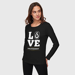 Лонгслив хлопковый женский Galatasaray Love Classic, цвет: черный — фото 2