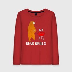 Лонгслив хлопковый женский Bear Grills Беар Гриллс, цвет: красный