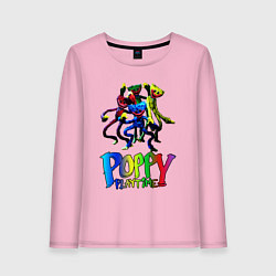 Лонгслив хлопковый женский POPPY PLAYTIME HAGGY WAGGY Mini Huggies, цвет: светло-розовый