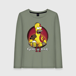 Женский лонгслив Homer god of bar