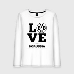 Лонгслив хлопковый женский Borussia Love Классика, цвет: белый