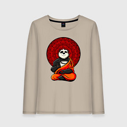 Женский лонгслив Медитация панды Дзен