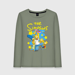Женский лонгслив The SimpsonsСемейка Симпсонов