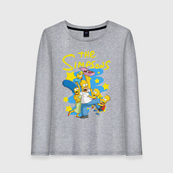 Женский лонгслив The SimpsonsСемейка Симпсонов