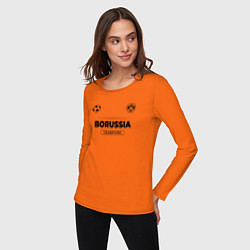 Лонгслив хлопковый женский Borussia Униформа Чемпионов, цвет: оранжевый — фото 2