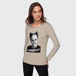 Лонгслив хлопковый женский The Prodigy - firestarter, цвет: миндальный — фото 2