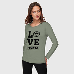 Лонгслив хлопковый женский Toyota Love Classic, цвет: авокадо — фото 2