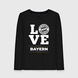 Лонгслив хлопковый женский Bayern Love Classic, цвет: черный