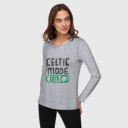 Лонгслив хлопковый женский Celtic Mode On, цвет: меланж — фото 2