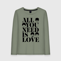 Женский лонгслив ALL YOU NEED IS LOVE THE BEATLES