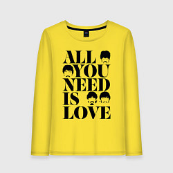 Женский лонгслив ALL YOU NEED IS LOVE THE BEATLES