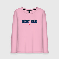 Лонгслив хлопковый женский West Ham FC Classic, цвет: светло-розовый