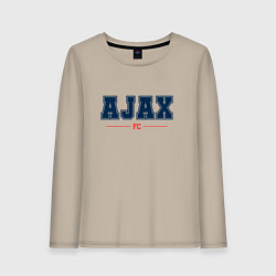 Лонгслив хлопковый женский Ajax FC Classic, цвет: миндальный