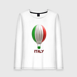 Женский лонгслив 3d aerostat Italy flag