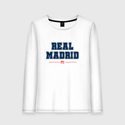 Лонгслив хлопковый женский Real Madrid FC Classic, цвет: белый