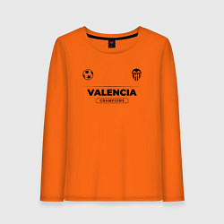 Лонгслив хлопковый женский Valencia Униформа Чемпионов, цвет: оранжевый