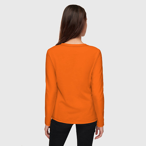 Женский лонгслив Серьезный Дурак / Оранжевый – фото 4