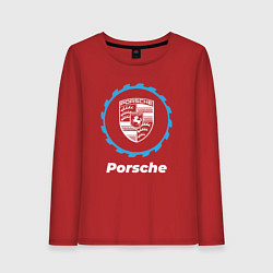 Лонгслив хлопковый женский Porsche в стиле Top Gear, цвет: красный