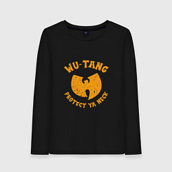 Лонгслив хлопковый женский Protect Ya Neck Wu-Tang, цвет: черный