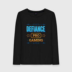 Лонгслив хлопковый женский Игра Defiance PRO Gaming, цвет: черный