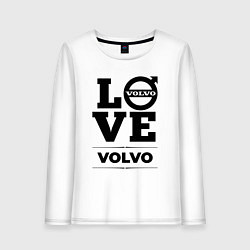 Лонгслив хлопковый женский Volvo Love Classic, цвет: белый