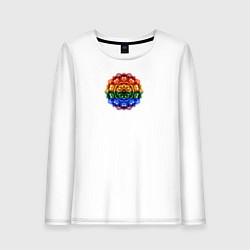 Женский лонгслив Радужная мандала