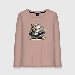 Женский лонгслив КОТИКИ СУМОИСТЫ