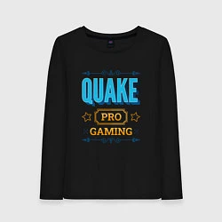 Лонгслив хлопковый женский Игра Quake pro gaming, цвет: черный