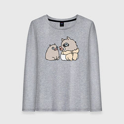Лонгслив хлопковый женский Малыш иноске, цвет: меланж