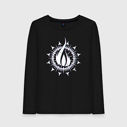 Женский лонгслив In flames - logo neon