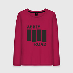 Лонгслив хлопковый женский Abbey Road - The Beatles, цвет: маджента