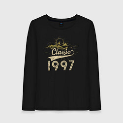 Лонгслив хлопковый женский Классика 1997, цвет: черный