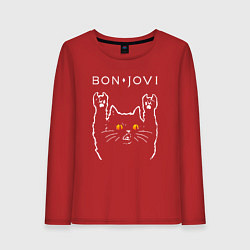 Женский лонгслив Bon Jovi rock cat