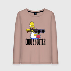 Женский лонгслив Гомер Симпсон - крутой стрелок