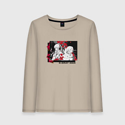 Лонгслив хлопковый женский Allen Walker and Yuu Kanda - D Gray man, цвет: миндальный