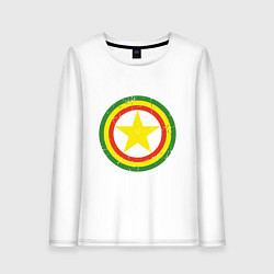 Лонгслив хлопковый женский Jamaica Star, цвет: белый