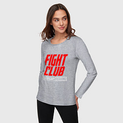 Лонгслив хлопковый женский Fight club boxing, цвет: меланж — фото 2