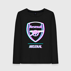 Женский лонгслив Arsenal FC в стиле glitch