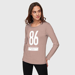 Лонгслив хлопковый женский Eighty Six, цвет: пыльно-розовый — фото 2