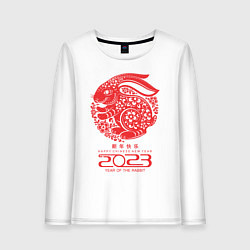 Женский лонгслив Year of the rabbit 2023, cappy chinese new year