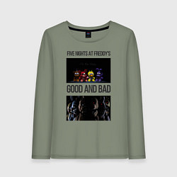Лонгслив хлопковый женский Freddy good and bad, цвет: авокадо